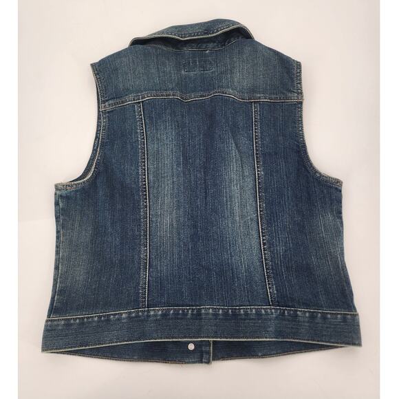 Loft Medium Wash Denim Vest Women's Size Medium - Picture 5 of 10